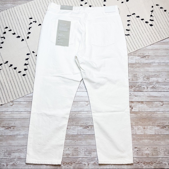Everlane The 90’s Cheeky Jean White Bone High Rise 33 Ankle Crop Petite - Picture 4 of 8